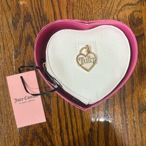 Juicy Couture White Heart Wallet with Gold Charm